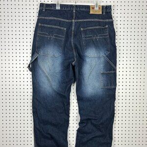 Webs Carpenter Baggy Denim Jeans 40x34 Punk Y2K Dark Wash‎ Streetwear Skate Hip